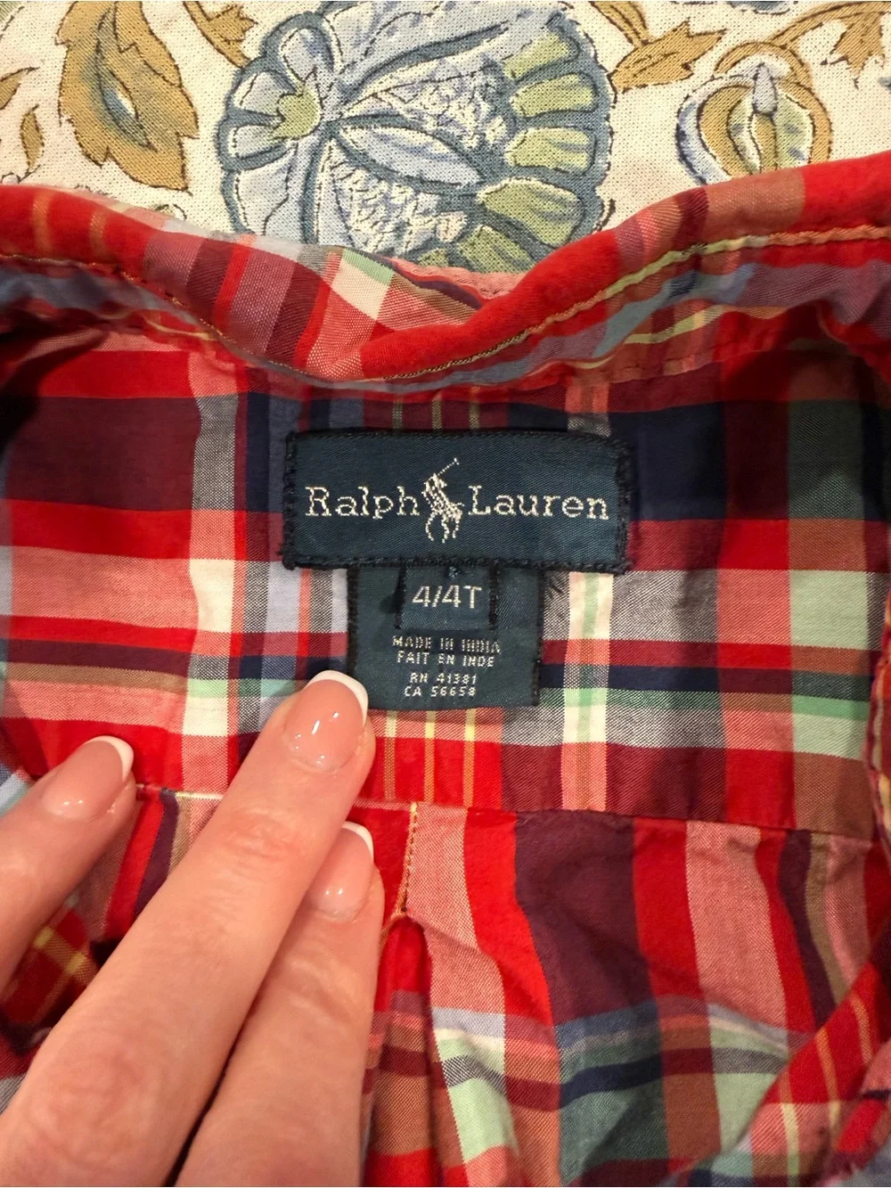 Ralph Lauren Classic Red Plaid Button-Down Kids Shirt